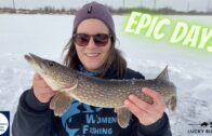Epic Day On The Ice! || Ice Fishing For Pike & Walleye In Alberta || Women’s Fishing Network S1E6