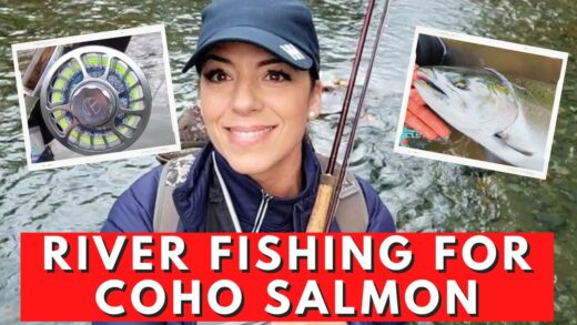 River Fishing For Coho Salmon